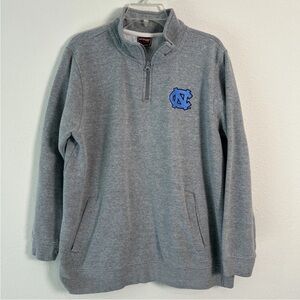 UNC Tar Heels Geniune Stuff 1/4 Zip Fleece Sweatshirt Men’s Large Embroidered